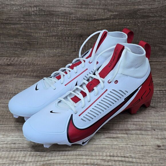Nike Vapor Edge Pro 360 2 TB Men\'s 15 White Red Football Cleats (FN7759-108) NEW main image 6